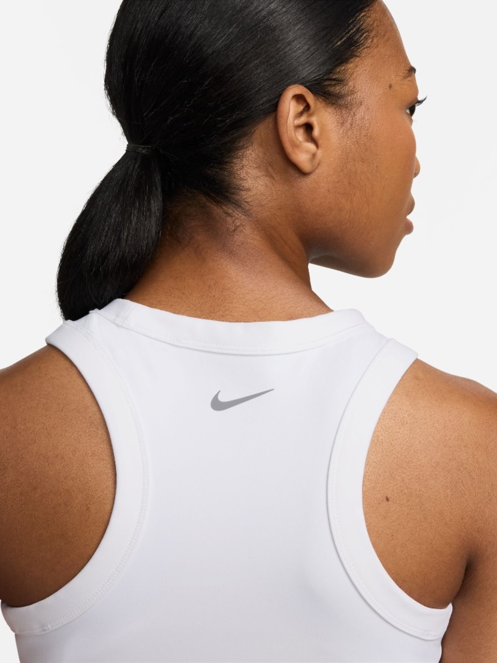 NWT Women's Nike One Fitted Dri-FIT Cropped Tank Top Size L  White